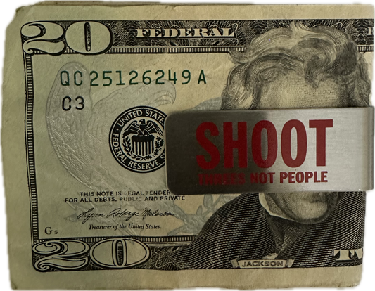 Shoot Threes Not People Stainless Steel Money Clip